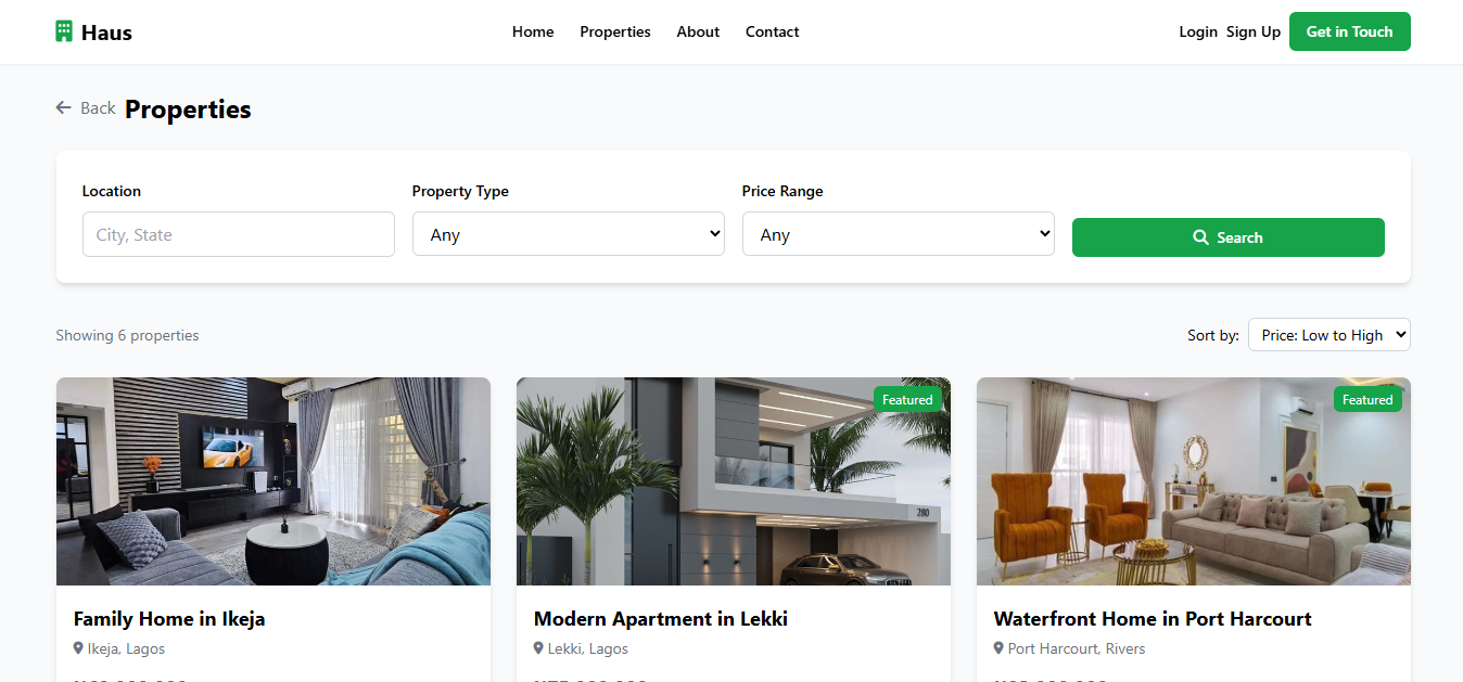 Haus interface