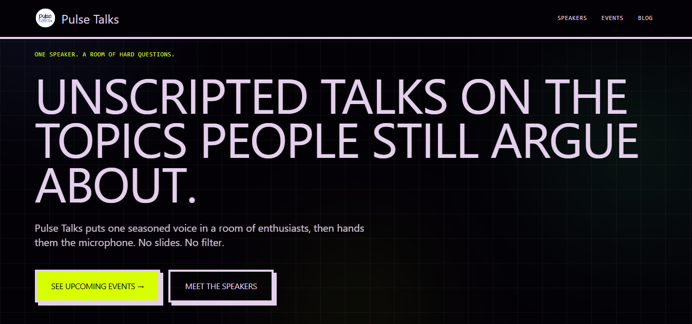Pulse Talks interface